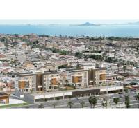 LOS ALCÁZARES -rekreačné apartmány s turistickou licenciou na prenájom - Vizualizácia rekreačného apartmánu v Los Alcázares s výhľadom na more a strechy mesta.