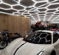 Exkluzívne garáže v projekte PARK3BA, Triblavina, Bratislava - Motorky a športové vozidlá v obchodných priestoroch s moderným osvetlením.