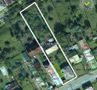 Predaj, rodinný dom Tisovec, Muránska - EXKLUZÍVNE H... - Katastrálna mapa rodinných domov v Tisovci. Zobrazené sú parcely a čísla pozemkov.