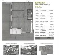 ! KOLAUDÁCIA - NOVOSTAVBY - POSLEDNÉ VOĽNÉ BYTY !  - Pôdorys 3-izbového bytu na predaj s terasou a exteriérovou plochou.