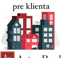 SÚRNE HĽADÁME DVA 1-izbové byty pre našich klientov - PIEŠŤANY - Ilustrácia budov s textom 