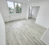 3 izbový byt Bánovce nad Bebravou / CENTRUM- STRED / 56 m2 / NOVÁ REKO - Svetlá izba v 3-izbovom byte so svetlou podlahou a dvoma oknami.