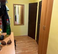 Predaj 3 izbový - Pezinok - Chodba v 3-izbovom byte s drevenou podlahou, vstavanou skriňou a zrkadlom.