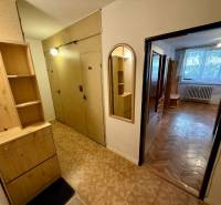 Jednoizbový byt s lodžiou, Žilina - Centrum - Chodba s dreveným nábytkom a pohľadom do izby v 1-izbovom byte.