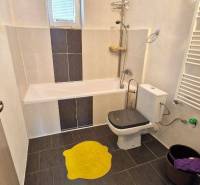 Dvojgeneračný RD, Bystré, pozemok 830 m², 3D - Kúpeľňa v rodinnom dome so sprchou, toaletou a radiátorom.