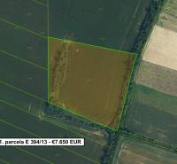 Lučenec (Opatová) – 24.535 m2 ORNÁ PÔDA - Na predaj - Letecký pohľad na poľnohospodárske pozemky v okolí Lučenca, parcelné číslo 394/13.