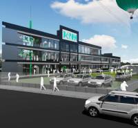 Stavebný pozemok 5.510 m2 so stavebným povolením pri Panónskej ceste  - Vizualizácia komerčných pozemkov na Panónskej ceste v Bratislave - Petržalka s autami a ľuďmi.