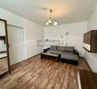 Prenájom, jednoizbový byt Rimavská Sobota, P.Hostins... - Obývacia izba so sedačkou, nábytkom a dekoratívnymi nálepkami v 1-izbovom byte.