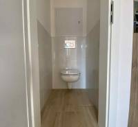 PREDAJ: 3 izbový luxusný byt s balkónom - Komárno - Toaleta so závesným WC a obkladom v 3-izbovom byte, s drevenou podlahou.
