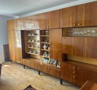 PREDAJ DOMU V ŠTEFANOVEJ S VEĽKÝM POZEMKOM - 2 399 m2 - Retro obývacia stena s doplnkami a riadmi, drevená podlaha, Rodinný dom.