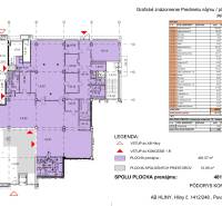 Prenájom obchodného priestoru v administratívnom komplexe AB Hliny - Pôdorys obchodného priestoru s rozlohou 481,57 m² na ulici Hliny.