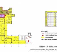 Prenájom kancelárskych priestorov v administratívnom komplexe AB Hliny - Pôdorys administratívnej budovy, ulica Hliny Považská Bystrica. Prenájom kancelárie, plocha 314,89 m².