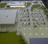 Obchodné priestory na prenájom v nákupnom centre RGB Javorina - Model komplexu na ulici Trenčianska s obchodnými priestormi a parkovaním.