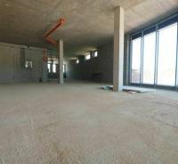 Predaj OP o výmere 86,62 m2 na predaj, Senec - Vo výstavbe Obchodné priestory s veľkými oknami a betónovými stenami na ulici Vtáčia.