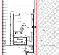 Na predaj slnečný rodinný dom v Rači - Architektonický pôdorys bytu s rozvrhnutím izieb, symbolom leva a overením kvality.