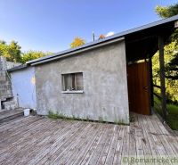 Chata v Stupave, pokojné miesto na víkendy a relax v prírode - Chata v Stupave s dreveným dekorom podlahy, obklopená stromami a pod holým nebom.