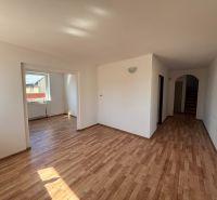 6-izbový rodinný dom s pozemkom 2218m2  | Horňany - Interiér rodinného domu s podlahou s dreveným dekorom a veľkým oknom.