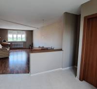 Rodinný dom, garáž a záhrada 1.400 m2, Hronské Kosihy (SM–847) - Interiér rodinného domu s obývačkou, sedačkou a počítačom pri okne.