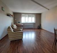 Rodinný dom, garáž a záhrada 1.400 m2, Hronské Kosihy (SM–847) - Obývacia izba v rodinnom dome s drevenou podlahou, gaučom a stolom.