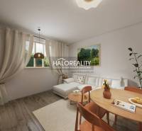 REZERVOVANÉ - Predaj, trojizbový byt Želiezovce, zre... - Obývacia izba v 3-izbovom byte s podlahou s dreveným dekorom, svetlým nábytkom a dekoračnými prvkami.