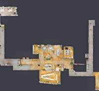 3D, prenájom, unikátne kancel. priestory Zuckermandel, Staré Mesto - Pôdorys kancelárií s podlahou s dreveným dekorom na Ulici Žižkova, Bratislava - Staré Mesto.