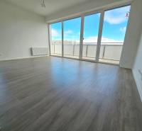 3i. BYT S VLASTNÝM TEP. ČERPADLOM + KLIMATIZÁCIA A EXTERIÉROVÉ ŽALÚZIE - Svetlá miestnosť s balkónovými dverami v 3-izbovom byte, drevená podlaha.