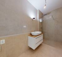 3i. BYT S VLASTNÝM TEP. ČERPADLOM + KLIMATIZÁCIA A EXTERIÉROVÉ ŽALÚZIE - Kúpeľna so sprchovým kútom a umývadlom v 3-izbovom byte.