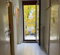 Novinka: Priestranný svetlý byt s balkónmi pri Kuchajde. Vajnorská - Chodba v 3-izbovom byte s balkónom a výhľadom na jesenné stromy.