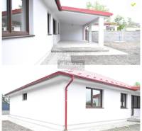 Predaj, rodinný dom Závod - NOVOSTAVBA - EXKLUZÍVNE ... - Rodinný dom v Závode prezentuje bielu fasádu s červenou strechou a prístreškom.