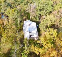 Rekreačná chata Šaštín-Stráže Gazárka komerčné využitie - Chata ukrytá v lese pri Gazárke v Šaštíne-Strážach obklopená jesennou prírodou.