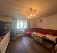 !! NOVÁ CENA !! predaj romantickej chalúpky v Šípkove  - Obývacia izba a chata s tradičným nábytkom, pohovkou a drevenou podlahou pre relax.