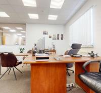 Obchodné, administratívne, priestory, showroom v exponovanej časti TT - Kancelária s nábytkom a dekoráciami, podlahou s dreveným dekorom, ideálne obchodné priestory.