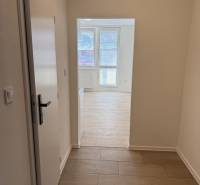  Prenájom garsónky po kompletnej rekonštrukcii (možnosť odkúpenia) - Garsónka s podlahou s dreveným dekorom a veľkými oknami poskytuje svetlý interiér.