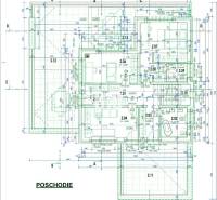 6 izbový rodinný dom  - DVOJGARÁŽ - CABAJ časť Riegler - Poschodie rodinného domu s rozložením miestností, pôdorys naznačuje rozmery a usporiadanie.