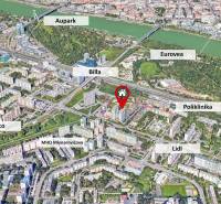 TOP lokalita na začiatku Petržalky, DVE VEŽE, Bosákova ul. - Letecký pohľad na 2-izbový byt na Bosákovej ulici, Bratislava - Petržalka.