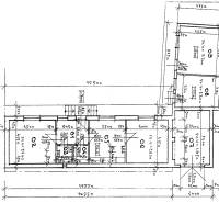 REZERVOVANÉ Starší 2-izbový rodinný dom v obci Dobrá Voda - Pôdorys rodinného domu s rozmermi izieb a technickými údajmi.
