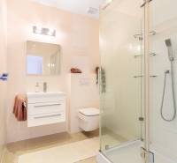 Moderný rodinný dom s bazénom v Trnave!!! - Kúpeľňa v rodinnom dome s umývadlom, sprchovacím kútom a toaletou.