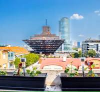 Bývanie  v Starom meste ? Jedinečná príležitosť skvelého bytu - Výhľad z 3-izbového bytu na panorámu Bratislavy, vrátane Slovenského rozhlasu.