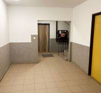 Real - H,s.r.o. ponúka na predaj 2 izbový byt Hraničná ulica BA II  - Vstupná hala s dlažbou a schodmi v obytnom dome.