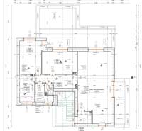 3 izbový byt, 50 m2 terasa, 2PS, Gajarská ulica, Záhorská Bystrica - Pôdorys rodinného domu s detailmi umiestnenia miestností a technického vybavenia.