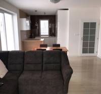 3 izbový byt, 50 m2 terasa, 2PS, Gajarská ulica, Záhorská Bystrica - Obývacia izba s kuchynským kútom a sedačkou v 3-izbovom byte.