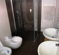 3 izbový byt, 50 m2 terasa, 2PS, Gajarská ulica, Záhorská Bystrica - Kúpeľňa v 3-izbovom byte s toaletou, bidetom a sprchovým kútom.