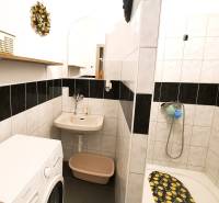 HD reality, Predaj 2-izbového bytu, Veľký Krtíš - Kúpeľňa s práčkou, sprchou a umývadlom v 2-izbovom byte.