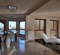 PREDAJ - EXKLUZÍVNA VILA - NITRA - Obývacia izba s jedálenským kútom a ležadlom v rodinnom dome.