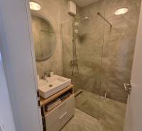 PRENÁJOM - 3 izbový byt Nitra – RIVIERA NITRA, Piesková ulica - Kúpelňa so sprchovým kútom a umývadlom v 3-izbovom byte.