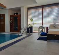 PREDAJ - Exkluzívny rodinný dom - Nitra, Zobor - Bazén s lehátkom, saunou a rastlinami v rodinnom dome.