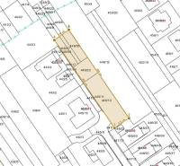 Pozemok vhodný na radovú výstavbu Chorvátsky Grob 1.044m2 - Mapa pozemkov pre bývanie na ulici Pod vinicami v Chorvátskom Grobe.