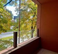 PRIESTRANNÝ 1-IZB. BYT S LOGGIOU V IKONICKOM PROJEKTE ZWIRN III - Balkón 1-izbového bytu na Košickej ulici v Bratislave - Ružinove s výhľadom na zeleň.