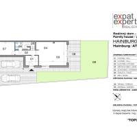 5i RD pod lesom v Hainburgu, 155m2, A/C, 2x parking, TOP1 - Pôdorys rodinného domu v Hainburgu an der Donau na Weingartenweg s rozlohou 194 m².