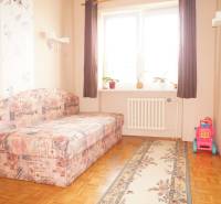 Rodinný dom v obci Čilížska Radváň s veľkým pozemkom - Izba s pohovkou, hračkami, radiátorom a dekoratívnym kobercom v rodinnom dome.